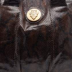 حقيبة يد غوتشي هيستريا كبيرة جلد ثعبان أسود