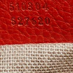 Pre Owned Gucci Orange Leather Dollar Interlocking G Crossbody Bag