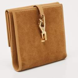 Gucci Tan Leather and Suede Jackie French Wallet