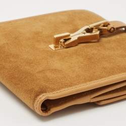 Gucci Tan Leather and Suede Jackie French Wallet