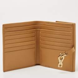 Gucci Tan Leather and Suede Jackie French Wallet