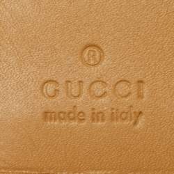 Gucci Pink/Tan Suede and Leather Jackie French Wallet