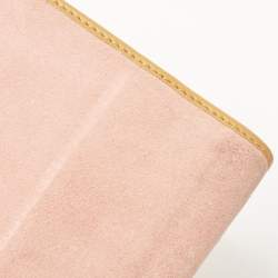 Gucci Pink/Tan Suede and Leather Jackie French Wallet
