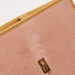 Gucci Pink/Tan Suede and Leather Jackie French Wallet