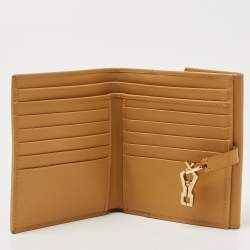 Gucci Pink/Tan Suede and Leather Jackie French Wallet
