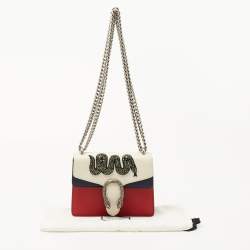 مملوكة مسبقًا Gucci Multicolor Leather Mini Crystal Snake Embroidered Dionysus Shoulder Bag