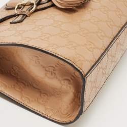 Pre Owned Gucci Beige Guccissima Leather Small Emily Chain Shoulder Bag