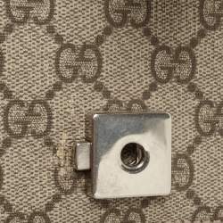 Gucci Beige GG Supreme Canvas and Suede Small Dionysus Shoulder Bag