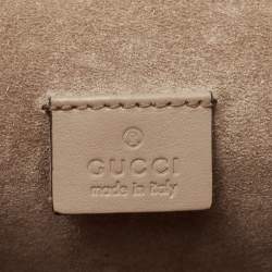 Gucci Beige GG Supreme Canvas and Suede Small Dionysus Shoulder Bag