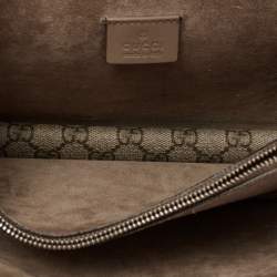 Gucci Beige GG Supreme Canvas and Suede Small Dionysus Shoulder Bag
