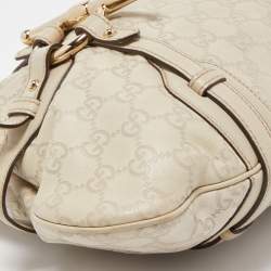 Pre Owned Gucci Cream Guccissima Leather 85th Anniversary Hobo