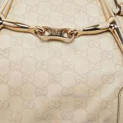 Pre Owned Gucci Cream Guccissima Leather 85th Anniversary Hobo