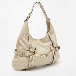 Pre Owned Gucci Cream Guccissima Leather 85th Anniversary Hobo