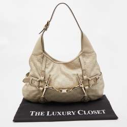 Pre Owned Gucci Cream Guccissima Leather 85th Anniversary Hobo
