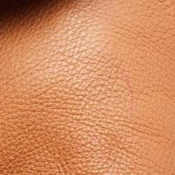 Pre Owned Gucci Camel Pebbled Leather Marrakech Clutch