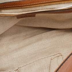 Pre Owned Gucci Camel Pebbled Leather Marrakech Clutch