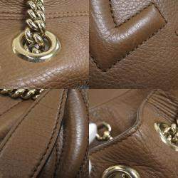Gucci Brown Leather Medium Chain Soho Shoulder Bag