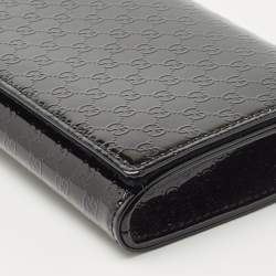 Pre Owned حقيبة كلتش غوتشي برودواي جلد مايكروغوتشيسيما لامع صغيرة