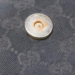 Pre Owned Gucci Black GG Canvas Medium New Ladies Web Tote