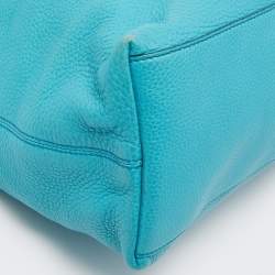 Pre Owned Gucci Blue Leather Medium Chain Soho Shoulder Bag