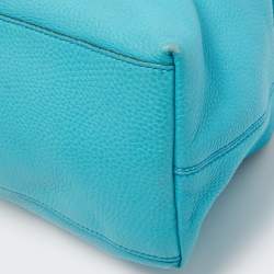 Pre Owned Gucci Blue Leather Medium Chain Soho Shoulder Bag