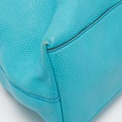 Pre Owned Gucci Blue Leather Medium Chain Soho Shoulder Bag