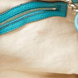 Pre Owned Gucci Blue Leather Medium Chain Soho Shoulder Bag