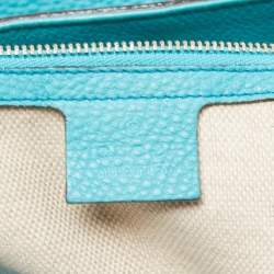 Pre Owned Gucci Blue Leather Medium Chain Soho Shoulder Bag