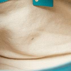 Pre Owned Gucci Blue Leather Medium Chain Soho Shoulder Bag