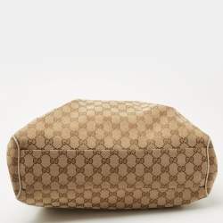 مملوكة مسبقًا Gucci Beige GG Canvas and Leather Medium Sukey Tote