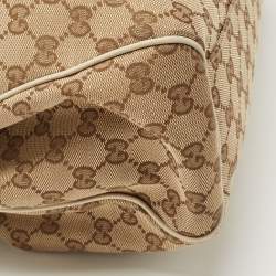 مملوكة مسبقًا Gucci Beige GG Canvas and Leather Medium Sukey Tote