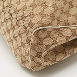 مملوكة مسبقًا Gucci Beige GG Canvas and Leather Medium Sukey Tote