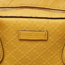 Gucci Yellow Diamante Leather Satchel