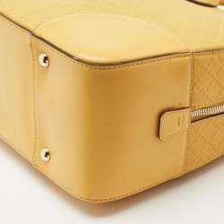 Pre Owned Gucci Yellow Diamante Leather Satchel