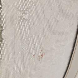 Pre Owned Gucci Silver GG Supreme Canvas Medium Joy Boston Bag