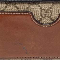 Gucci Black/Beige GG Supreme Canvas and Leather Small Padlock Shoulder Bag