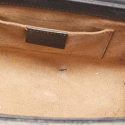 Gucci Black/Beige GG Supreme Canvas and Leather Small Padlock Shoulder Bag