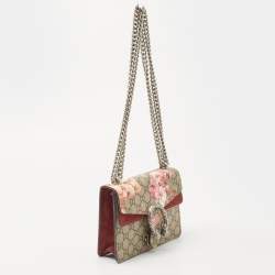Gucci Multicolor GG Supreme Blooms Canvas and Suede Mini Dionysus Shoulder Bag