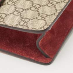 Gucci Multicolor GG Supreme Blooms Canvas and Suede Mini Dionysus Shoulder Bag