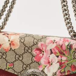 Gucci Multicolor GG Supreme Blooms Canvas and Suede Mini Dionysus Shoulder Bag