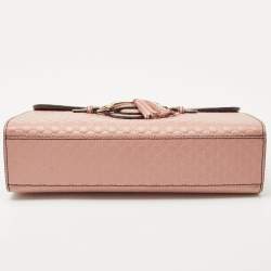 Gucci Pink Microguccissima Leather Medium Emily Chain Shoulder Bag
