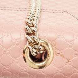 Gucci Pink Microguccissima Leather Medium Emily Chain Shoulder Bag