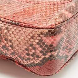 Pre Owned Gucci Red/Black Python Small Soho Disco Crossbody Bag