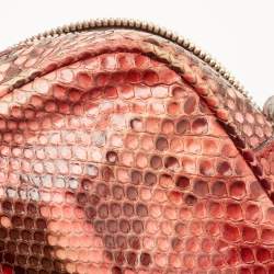 Pre Owned Gucci Red/Black Python Small Soho Disco Crossbody Bag