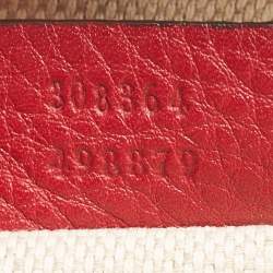 Pre Owned Gucci Red/Black Python Small Soho Disco Crossbody Bag