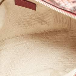 Pre Owned Gucci Red/Black Python Small Soho Disco Crossbody Bag