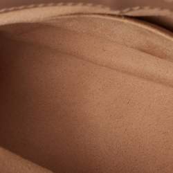 Pre Owned Gucci Beige Matelasse Leather Mini GG Marmont Top Handle Bag