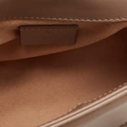 Pre Owned Gucci Beige Matelasse Leather Mini GG Marmont Top Handle Bag