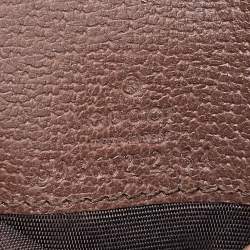 Pre Owned Gucci Brown/Beige GG Supreme Canvas and Leather Ophidia French Wallet