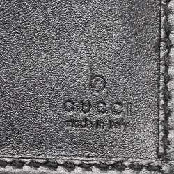 Gucci Black GG Imprime Canvas Interlocking G Wallet on Chain 